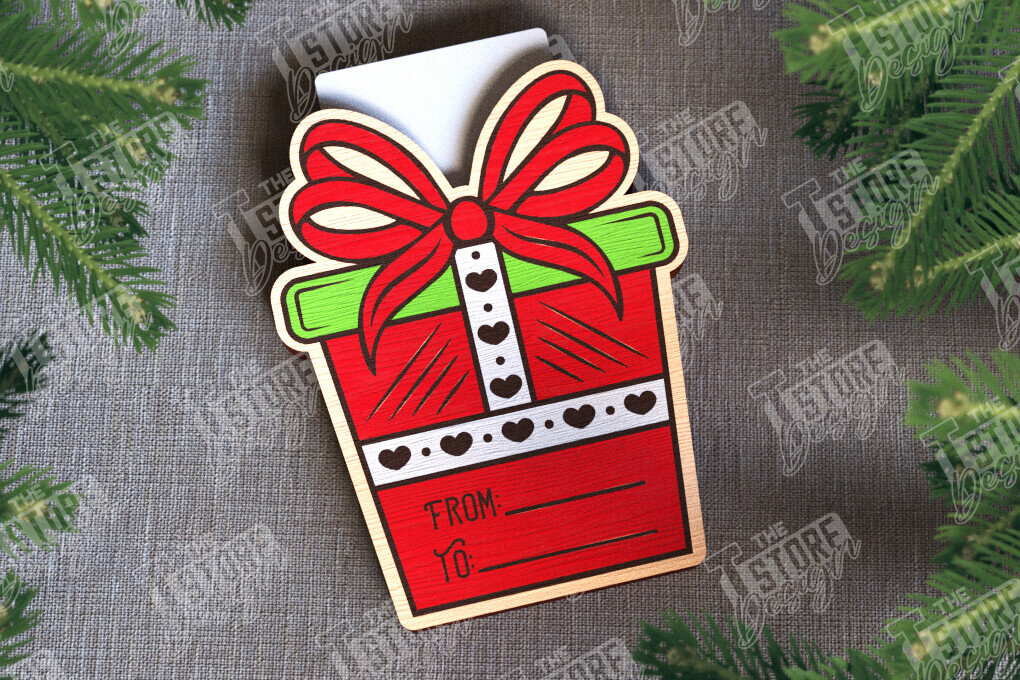 Intra απο ξύλο plywood 3mm-4mm πάχος Δωροκάρτα Χριστουγέννων | Ευχετήρια κάρτα |CNC Δίασταση 15x15 cm INTRAFABR-107183951