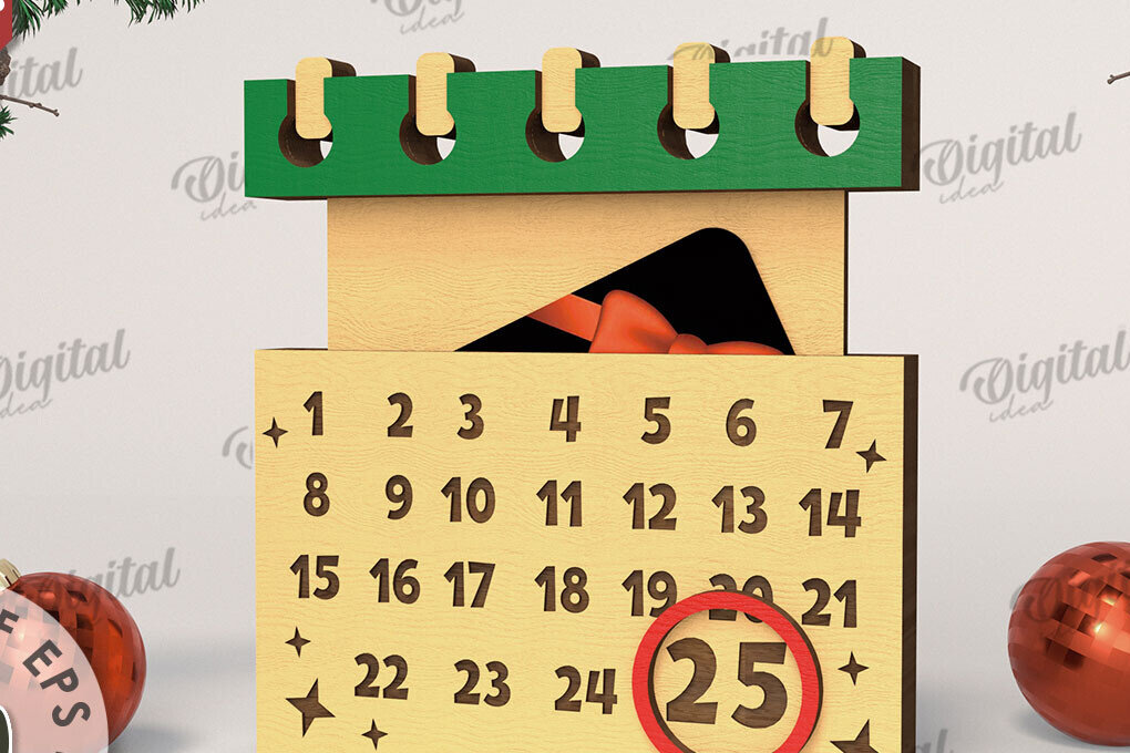 Intra απο ξύλο plywood 3mm-4mm πάχος Θήκη δώρου Χριστουγέννων με λέιζερ Δίασταση 15x15 cm INTRAFABR-108100546