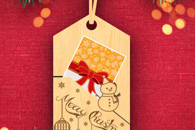 Intra απο ξύλο plywood 3mm-4mm πάχος Θήκη χριστουγεννιάτικων δώρων e Δίασταση 8x8 cm INTRAFABR-82354305