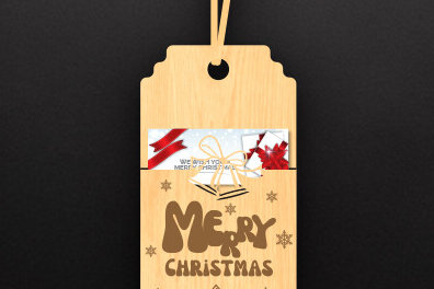 Intra απο ξύλο plywood 3mm-4mm πάχος Θήκη δώρου Χριστουγέννων Δίασταση 8x8 cm INTRAFABR-82354950