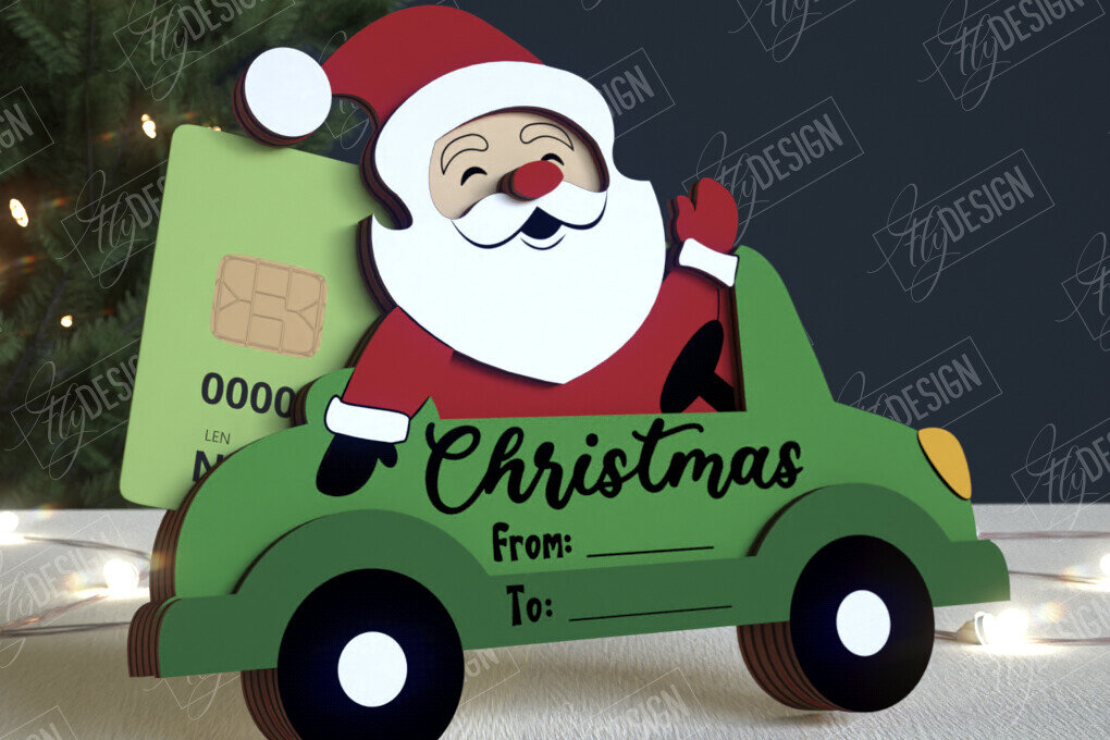 Intra απο ξύλο plywood 3mm-4mm πάχος Κάτοχος Χριστουγεννιάτικων Δωροκάρτας|Ευχετήρια κάρτα Δίασταση 15x15 cm INTRAFABR-108788623