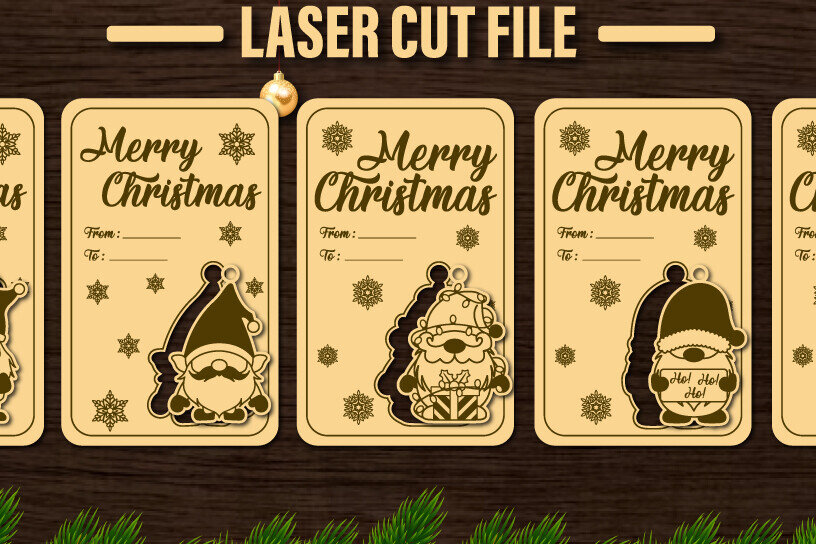 Intra απο ξύλο plywood 3mm-4mm πάχος κοπής με λέιζερ Χριστουγεννιάτικη δωροκάρτα Δίασταση 20x30 cm INTRAFABR-82710816