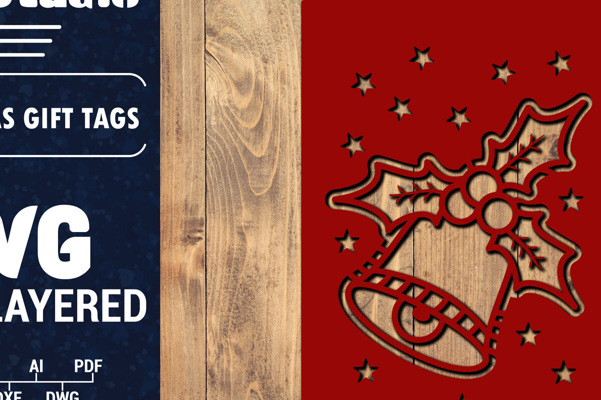 Intra απο ξύλο plywood 3mm-4mm πάχος Χριστουγεννιάτικη ετικέτα δώρου 3D Δίασταση 15x15 cm INTRAFABR-85583985