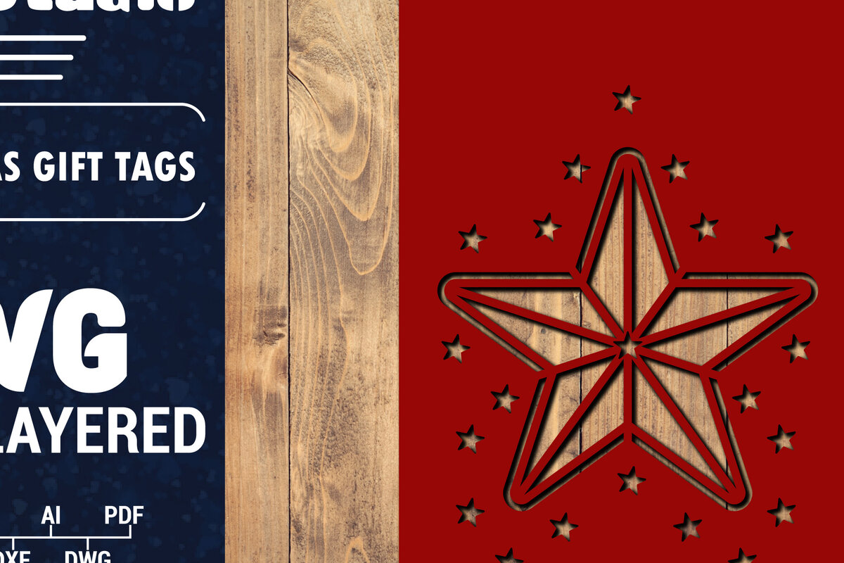 Intra απο ξύλο plywood 3mm-4mm πάχος Χριστουγεννιάτικη ετικέτα δώρου 3D Δίασταση 15x15 cm INTRAFABR-85583992