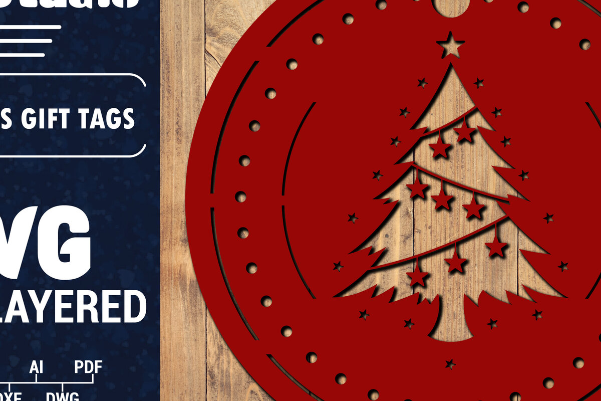 Intra απο ξύλο plywood 3mm-4mm πάχος Χριστουγεννιάτικη ετικέτα δώρου 3D Δίασταση 15x15 cm INTRAFABR-85638078