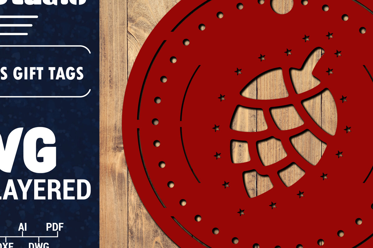 Intra απο ξύλο plywood 3mm-4mm πάχος Χριστουγεννιάτικη ετικέτα δώρου 3D Δίασταση 15x15 cm INTRAFABR-85638083