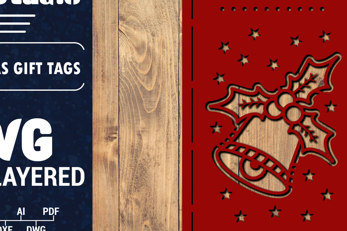 Intra απο ξύλο plywood 3mm-4mm πάχος Χριστουγεννιάτικη ετικέτα δώρου 3D Δίασταση 15x15 cm INTRAFABR-85651863