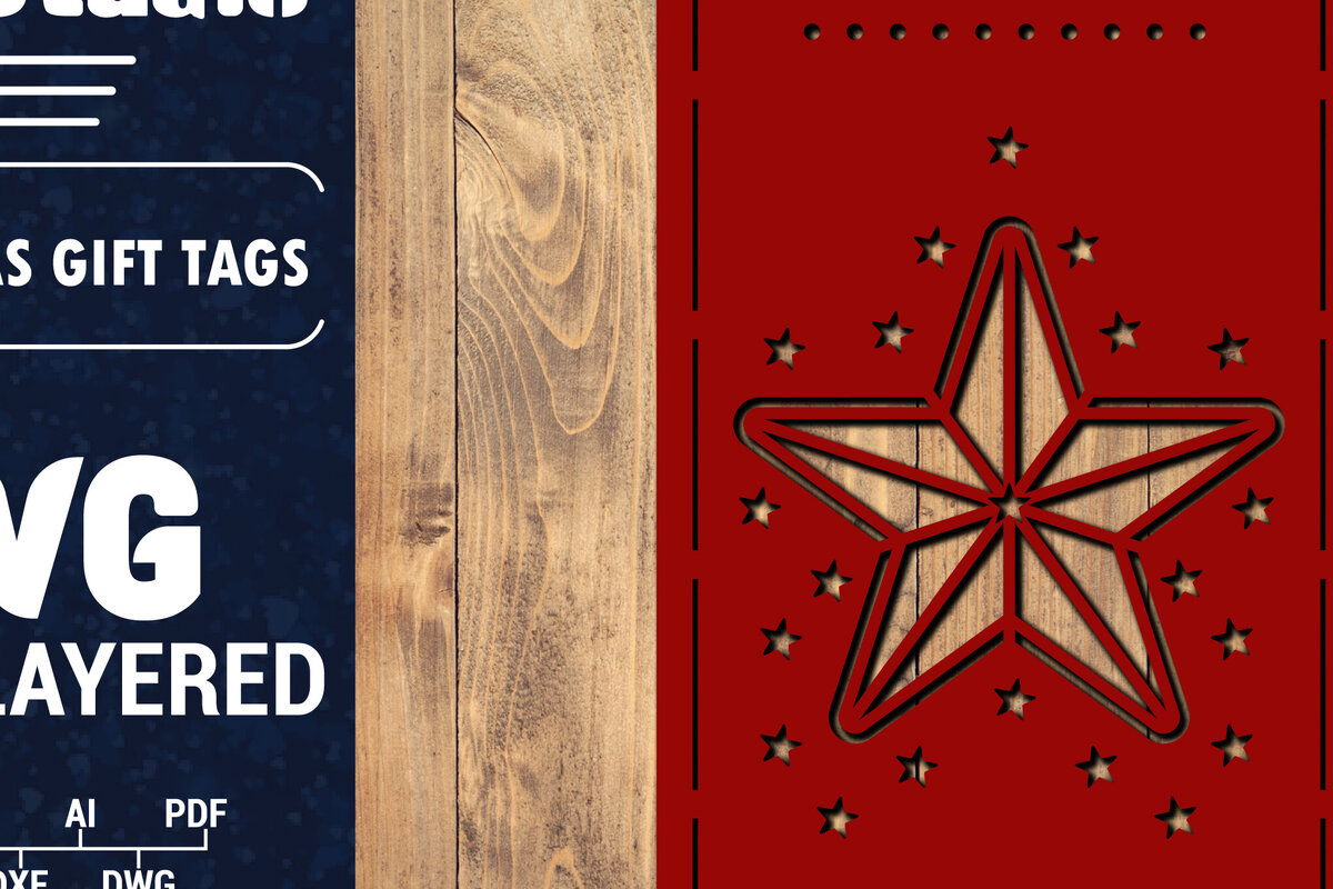 Intra απο ξύλο plywood 3mm-4mm πάχος Χριστουγεννιάτικη ετικέτα δώρου 3D Δίασταση 15x15 cm INTRAFABR-85651870