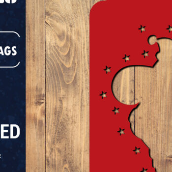 Intra απο ξύλο plywood 3mm-4mm πάχος Χριστουγεννιάτικη ετικέτα δώρου 3D Δίασταση 15x15 cm INTRAFABR-85554957 - Image 1