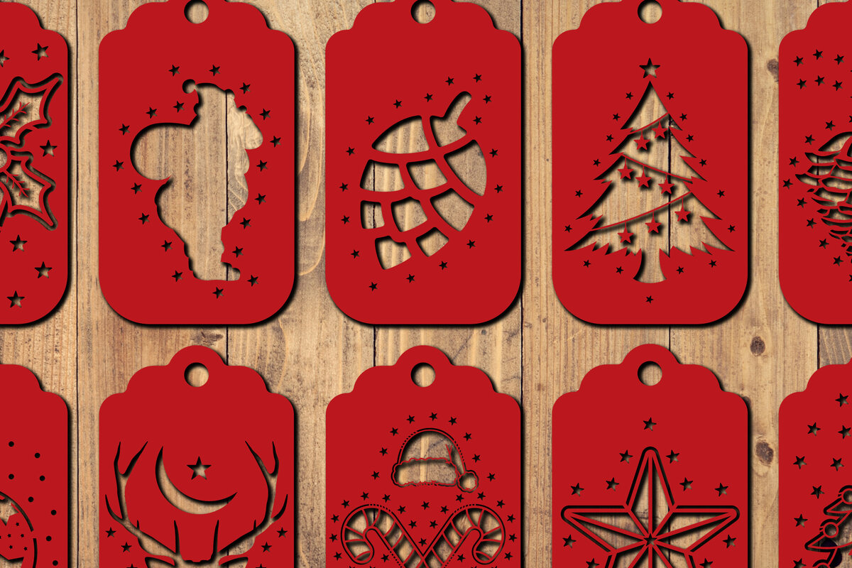 Intra απο ξύλο plywood 3mm-4mm πάχος Δώρο Χριστουγέννων 3D Cut  Δίασταση 15x15 cm INTRAFABR-85555088