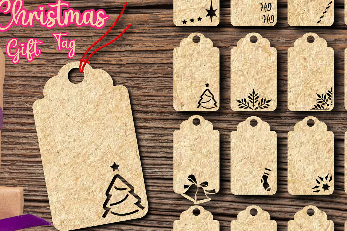 Intra απο ξύλο plywood 3mm-4mm πάχος ετικετών δώρου Χριστουγέννων 3 Δίασταση 40x40 cm INTRAFABR-75575741