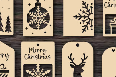 Intra απο ξύλο plywood 3mm-4mm πάχος ετικετών δώρου Χριστουγέννων Δίασταση 15x15 cm INTRAFABR-74529528