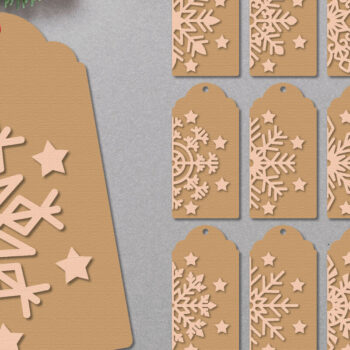 Intra απο ξύλο plywood 3mm-4mm πάχος Χριστουγεννιάτικο δώρο ετικέτας κοπής με λέιζερ Δίασταση 30x20 cm INTRAFABR-109899969 - Image 1