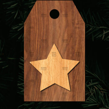 Intra απο ξύλο plywood 3mm-4mm πάχος Χριστουγεννιάτικο δώρο ετικέτας Δίασταση 15x15 cm INTRAFABR-113221037 - Image 1