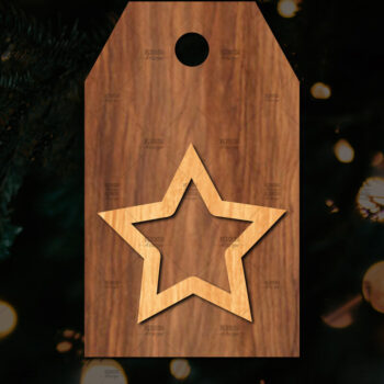 Intra απο ξύλο plywood 3mm-4mm πάχος Χριστουγεννιάτικο δώρο ετικέτας Δίασταση 15x15 cm INTRAFABR-113221283 - Image 1