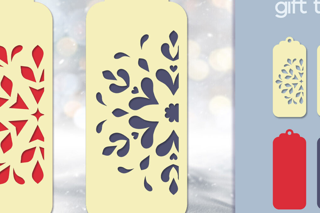 Intra απο ξύλο plywood 3mm-4mm πάχος Ετικέτα δώρου Χριστουγέννων με Snowflake Δίασταση 5x10 cm INTRAFABR-110675162