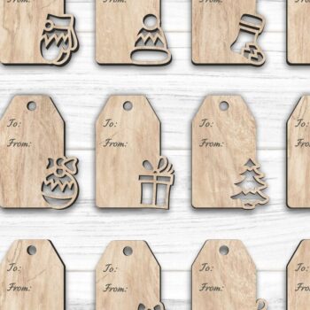 Intra απο ξύλο plywood 3mm-4mm πάχος ετικετών δώρου Χριστουγέννων, Δίασταση 30x20 cm INTRAFABR-78251207 - Image 1
