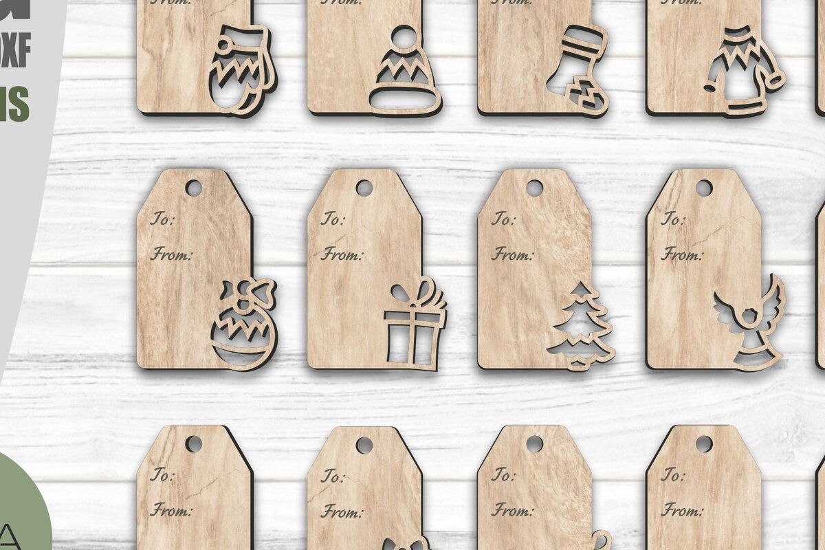 Intra απο ξύλο plywood 3mm-4mm πάχος ετικετών δώρου Χριστουγέννων, Δίασταση 30x20 cm INTRAFABR-78251207