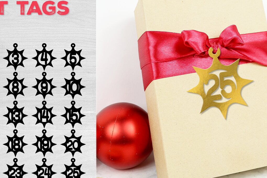 Intra απο ξύλο plywood 3mm-4mm πάχος Ετικέτες δώρων Χριστουγέννων για το Ημερολόγιο Advent Δίασταση 15x15 cm INTRAFABR-83336109