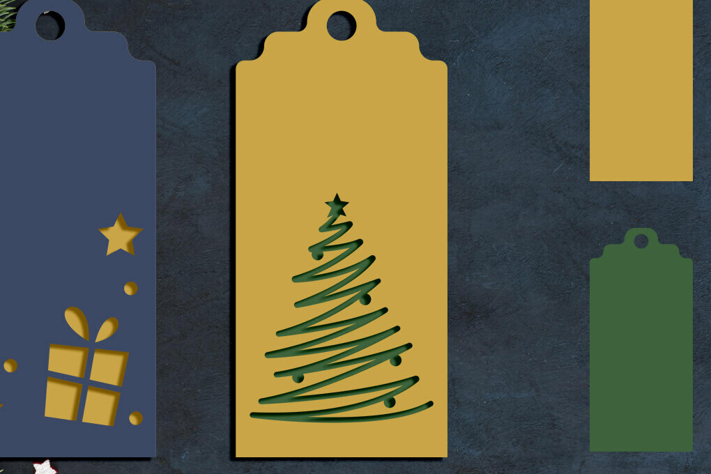 Intra απο ξύλο plywood 3mm-4mm πάχος Ετικέτες δώρων Χριστουγέννων , Ετικέτες διακοπών Δίασταση 15x15 cm INTRAFABR-81209738