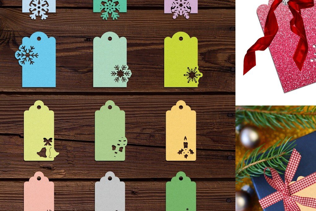 Intra απο ξύλο plywood 3mm-4mm πάχος Ετικέτες χριστουγεννιάτικου δώρου - Κοπή χαρτιού Δίασταση 15x15 cm INTRAFABR-72626975