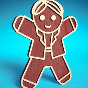 Intra απο ξύλο plywood 3mm-4mm πάχος Χριστουγεννιάτικο Gingerbread Cut  Δίασταση 15x15 cm INTRAFABR-75818365