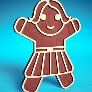 Intra απο ξύλο plywood 3mm-4mm πάχος Χριστουγεννιάτικο Gingerbread Cut  Δίασταση 15x15 cm INTRAFABR-75818394