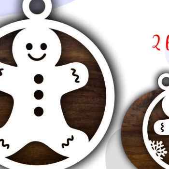 Intra απο ξύλο plywood 3mm-4mm πάχος Christmas Gingerbread Man Δίασταση 8x8 cm INTRAFABR-47067714 - Image 1