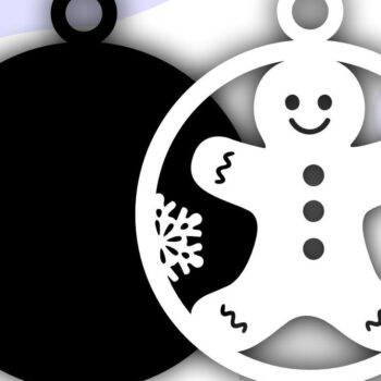 Intra απο ξύλο plywood 3mm-4mm πάχος Christmas Gingerbread Man Δίασταση 8x8 cm INTRAFABR-47067714 - Image 3