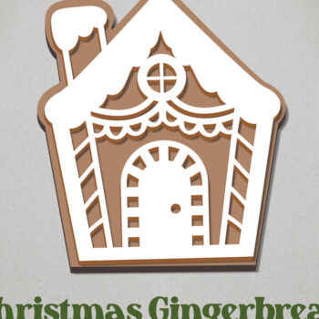 Intra απο ξύλο plywood 3mm-4mm πάχος Χριστουγεννιάτικο μελόψωμο στολίδι  Δίασταση 8x8 cm INTRAFABR-81326260 - Image 1