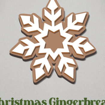 Intra απο ξύλο plywood 3mm-4mm πάχος Χριστουγεννιάτικο μελόψωμο στολίδι  Δίασταση 8x8 cm INTRAFABR-81326309 - Image 1