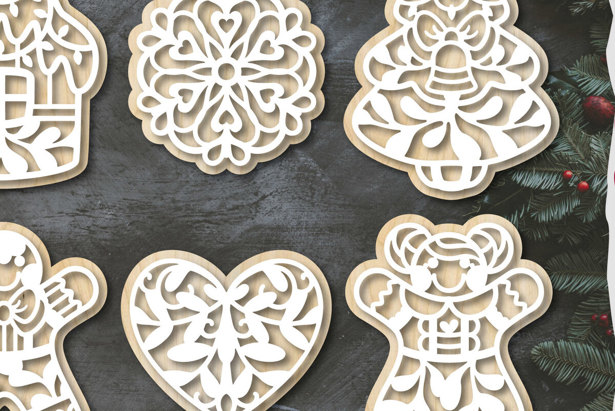 Intra απο ξύλο plywood 3mm-4mm πάχος Χριστουγεννιάτικο Gingerbread  Δίασταση 8x8 cm INTRAFABR-19536962