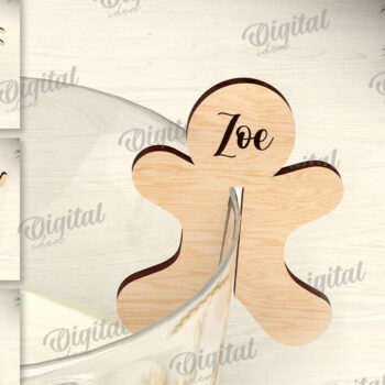 Intra απο ξύλο plywood 3mm-4mm πάχος Χριστουγεννιάτικο γυάλινο ντεκόρ Δέσμη κοπής με λέιζερ Δίασταση 15x15 cm INTRAFABR-109278561 - Image 1