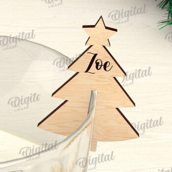 Intra απο ξύλο plywood 3mm-4mm πάχος Χριστουγεννιάτικη διακόσμηση γυαλιού με λέιζερ Δίασταση 15x15 cm INTRAFABR-109275816 - Image 1