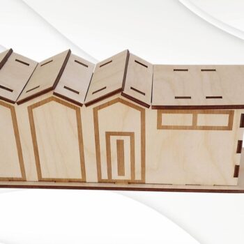 Intra απο ξύλο plywood 3mm-4mm πάχος Χριστουγεννιάτικο Glitter House Σχεδιασμός Δίασταση 15x15 cm INTRAFABR-83249520 - Image 3