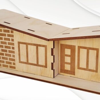 Intra απο ξύλο plywood 3mm-4mm πάχος Χριστουγεννιάτικο Glitter House Σχεδιασμός Δίασταση 15x15 cm INTRAFABR-83249520 - Image 7