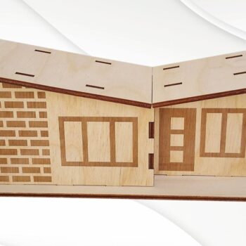 Intra απο ξύλο plywood 3mm-4mm πάχος Χριστουγεννιάτικο Glitter House Σχεδιασμός Δίασταση 15x15 cm INTRAFABR-83249520 - Image 8