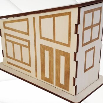 Intra απο ξύλο plywood 3mm-4mm πάχος Χριστουγεννιάτικο Glitter House Σχεδιασμός Δίασταση 15x15 cm INTRAFABR-83249520 - Image 10