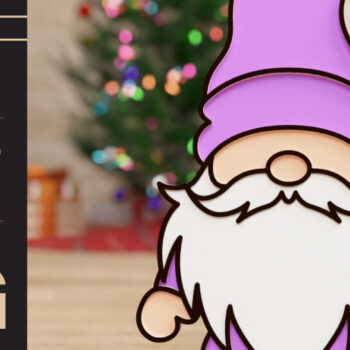 Intra απο ξύλο plywood 3mm-4mm πάχος Christmas Gnome 3D || ΔΕΜΑ || Δίασταση 40x40 cm INTRAFABR-75745478 - Image 2