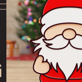 Intra απο ξύλο plywood 3mm-4mm πάχος Christmas Gnome 3D || ΔΕΜΑ || Δίασταση 40x40 cm INTRAFABR-75745478 - Image 3