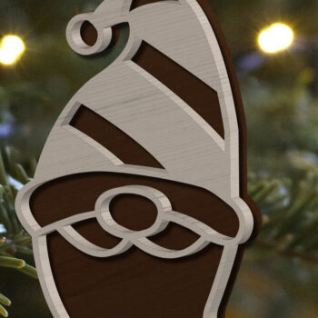 Intra απο ξύλο plywood 3mm-4mm πάχος Χριστουγεννιάτικο ντεκόρ Gnome, πολλαπλών στρώσεων Δίασταση 4x4 cm INTRAFABR-84845269 - Image 3