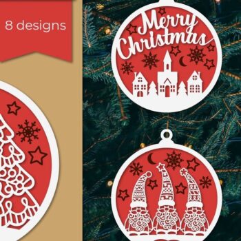 Intra απο ξύλο plywood 3mm-4mm πάχος Χριστουγεννιάτικο στολίδι ελαφιού Gnome Δίασταση 8x8 cm INTRAFABR-38318826 - Image 1