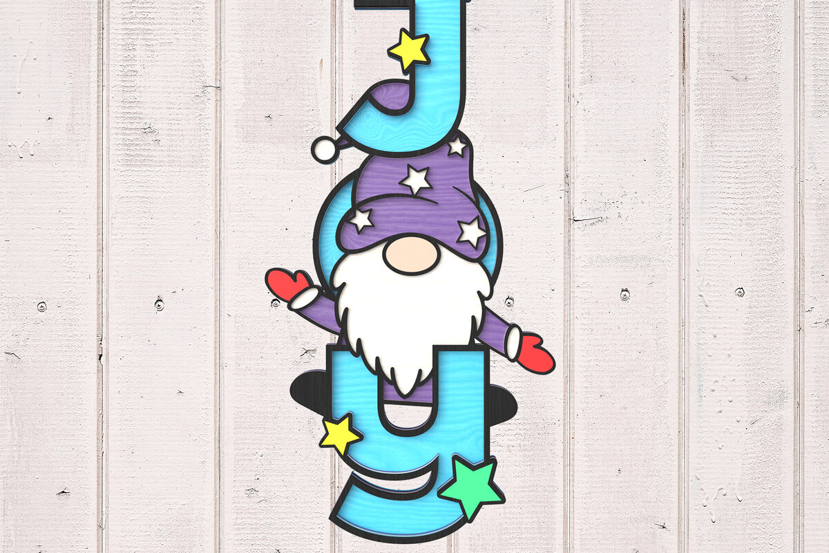 Intra απο ξύλο plywood 3mm-4mm πάχος Χριστουγεννιάτικο Gnome Joy Στολίδι με λέιζερ Δίασταση 8x8 cm INTRAFABR-106529914