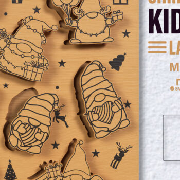 Intra απο ξύλο plywood 3mm-4mm πάχος Christmas Gnome Kids Puzzle Δίασταση 20x30 cm INTRAFABR-81903804 - Image 1