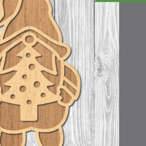 Intra απο ξύλο plywood 3mm-4mm πάχος Χριστουγεννιάτικο Gnome Διακόσμηση Δίασταση 15x15 cm INTRAFABR-107202061