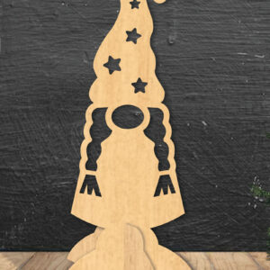 Intra απο ξύλο plywood 3mm-4mm πάχος Χριστουγεννιάτικο Gnome Διακόσμηση σπιτιού Δίασταση 15x15 cm INTRAFABR-112551530