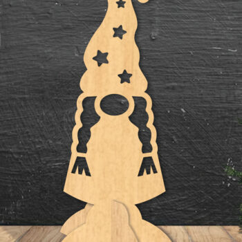 Intra απο ξύλο plywood 3mm-4mm πάχος Χριστουγεννιάτικο Gnome Διακόσμηση σπιτιού Δίασταση 15x15 cm INTRAFABR-112551530 - Image 1