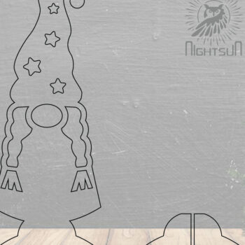 Intra απο ξύλο plywood 3mm-4mm πάχος Χριστουγεννιάτικο Gnome Διακόσμηση σπιτιού Δίασταση 15x15 cm INTRAFABR-112551530 - Image 2