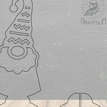 Intra απο ξύλο plywood 3mm-4mm πάχος Χριστουγεννιάτικο Gnome Διακόσμηση σπιτιού Δίασταση 15x15 cm INTRAFABR-112551552 - Image 2