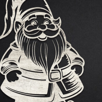 Intra απο ξύλο plywood 3mm-4mm πάχος Χριστουγεννιάτικο Gnome Δίασταση 15x15 cm INTRAFABR-109817531 - Image 1